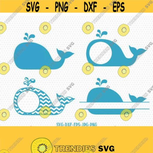 Whale Svg Whale Frames Whale Silhouette sea monogram summer svg for CriCut Silhouette cameo Files svg jpg png dxf Design 269