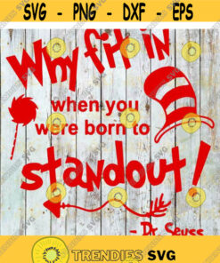 Why fit in when you were born to stand out svg Happy birthday svg Read svg Cat svg Hat svg Clipart Cricut file svg png eps dxf Design 23 .jpg