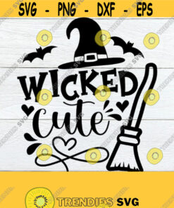 Wicked Cute Girls Halloween svg Halloween svg Kids Halloween Cute Girls halloween Toddler Halloween Baby Girl Halloween Cut File SVG Design 755