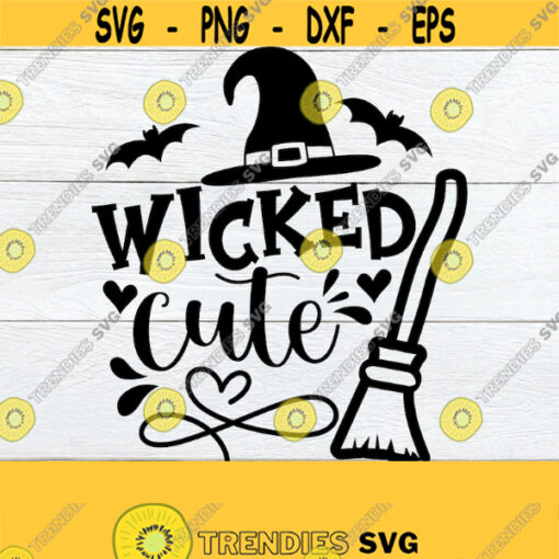 Wicked Cute Girls Halloween svg Halloween svg Kids Halloween Cute Girls halloween Toddler Halloween Baby Girl Halloween Cut File SVG Design 755