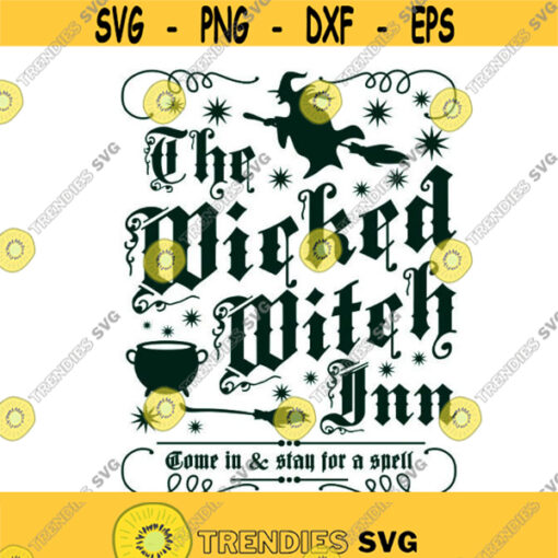 Wicked Witch Inn Halloween Cuttable SVG PNG DXF eps Designs Cameo File Silhouette Design 1870