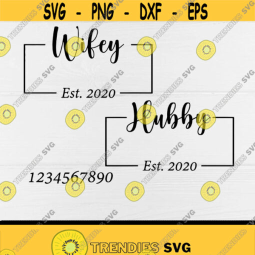 Wifey svgHubby svgBridal svgWedding Party svgDigital DownloadPrintCut FileInstant DownloadSublimation Design 190