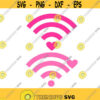 Wifi heart love Cuttable SVG PNG DXF eps Designs Cameo File Silhouette Design 2035