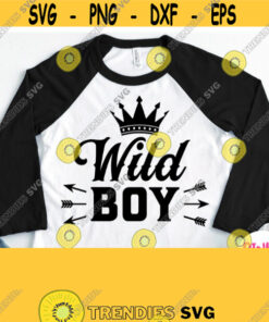 Wild Boy Svg Boy Shirt Svg Wild One Boy Shirt Svg Cricut File Silhouette Image Birthday Boy Svg White Printable Iron on Transfer Png Design 277