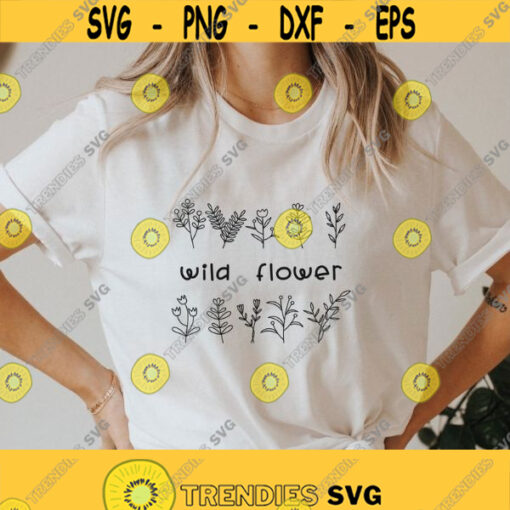 Wild Flower Svg Floral Shirt Svg Stay Wild Svg Plant Lady Svg Floral Svg Flower Svg Flowers Clipart Png Dxf Svg files for cricut Design 324