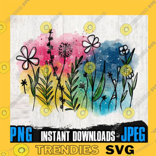 Wild Flower Watercolor PNG Files for Sublimation Watercolor Png Flowers Png Wild Flowers Png Watercolor Flowers Png Floral Png copy