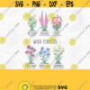 Wild Flowers PNG Print File for Sublimation Or SVG Cutting Machines Cameo Cricut Flower Design Wild Flower Clipart Spring Floral Clipart Design 90