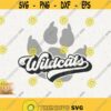 Wildcats Paw Svg Retro Design Paw Wildcats Svg School Team Spirit Png Wildcat Paw Cheer Svg Football Baseball Basketball Cricut Cut File Design 289