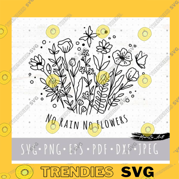 Flower Svg Wildflower Svg Daisy Flowers Svg Files For Cricut Floral