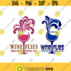 Wine Flies when youre having fun Cuttable Design SVG PNG DXF eps Designs Cameo File Silhouette Design 1125