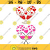 Wine Heart Love Cuttable Design SVG PNG DXF eps Designs Cameo File Silhouette Design 1167