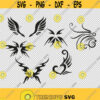 Wings Collection Heart Tattoo SVG PNG EPS File For Cricut Silhouette Cut Files Vector Digital File