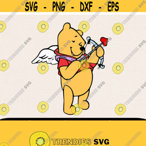 Winnie Cupid Svg Valentines Svg Cricut Files Valentines Day Svg Cut Files Love Svg Winnie The Pooh Svg Gift For Her Svg For Mom Design 408