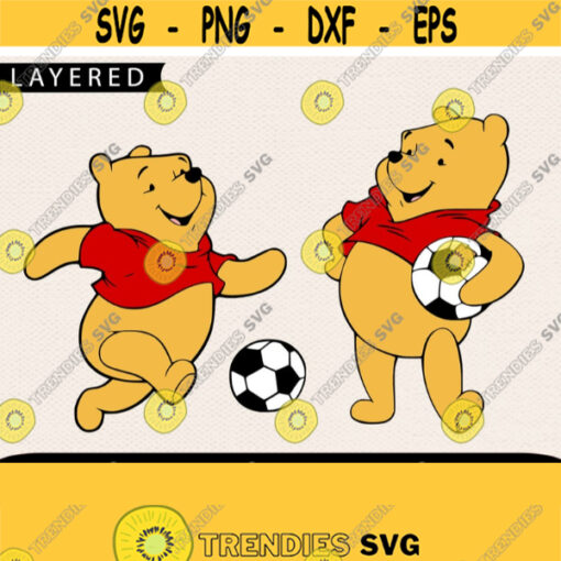 Winnie Soccer Svg Cricut Files Sport Svg Disney Sport Svg Winnie The Pooh Svg Winnie Sport svg Svg For Boy Design 454