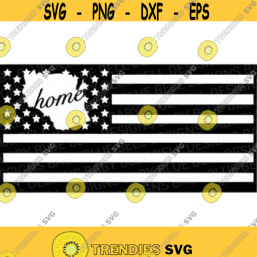 Wisconsin SVG American Flag Cut File Wisconsin Home PNG Digital Download for Cricut Great for Stickers T Shirts