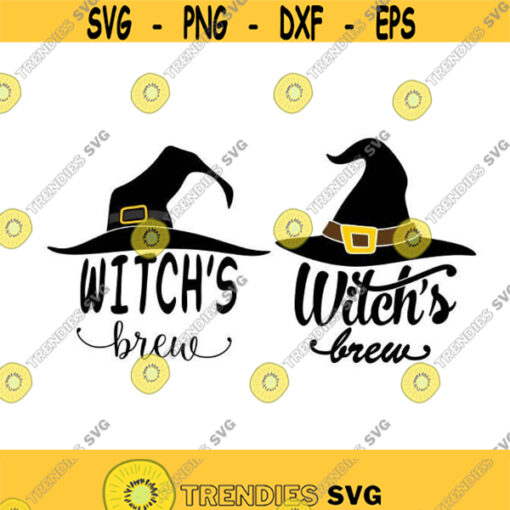 Witch Brew Hat Halloween Cuttable SVG PNG DXF eps Designs Cameo File Silhouette Design 1740