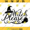 Witch Please svg Halloween Svg witch svg witch hat svg spooky svg witch broom svg silhouette cricut cut files svg dxf eps png. .jpg