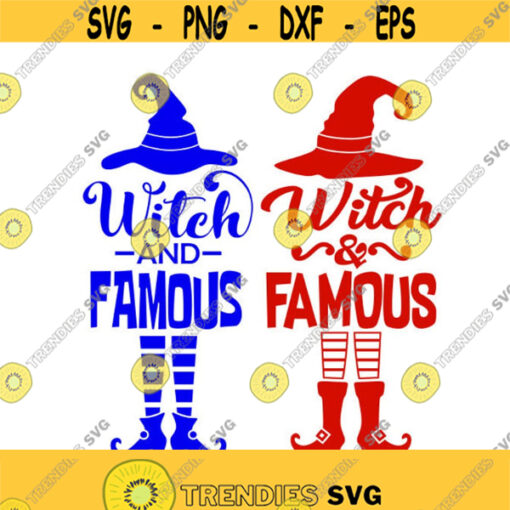 Witch and Famous Halloween Cuttable SVG PNG DXF eps Designs Cameo File Silhouette Design 1442