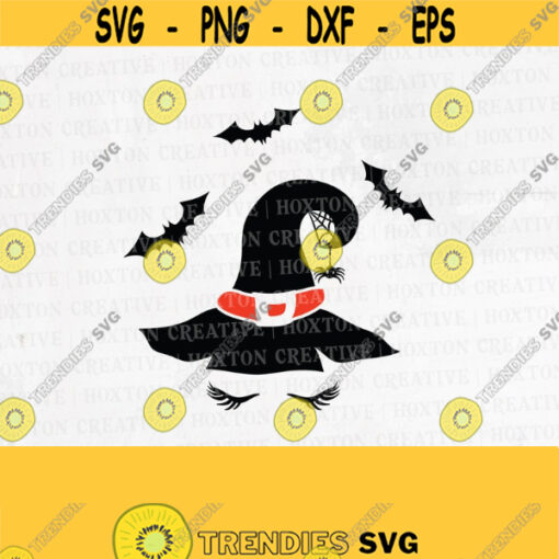 Witch face Svg File Witch Svg Halloween Svg Halloween Witch Svg Halloween Svg Files Bat Spider Unicorn HatDesign 539