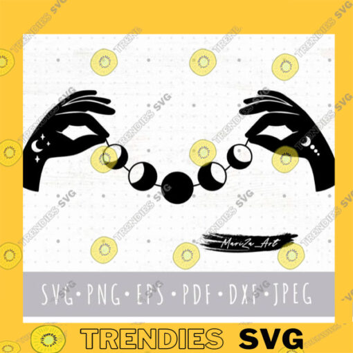 Witch hands Svg Moon phases Svg cricut files Mystical witchy hand Svg Png clipart Celestial moon png sublimation aE commercial license