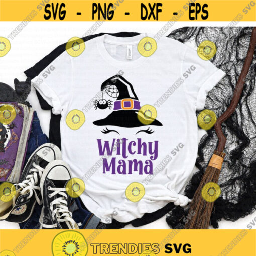 Witchy Mama svg Halloween svg Funny Halloween svg Witch Hat svg Halloween Mom svg dxf png Printable Cut File Sublimation Cricut Design 1179.jpg