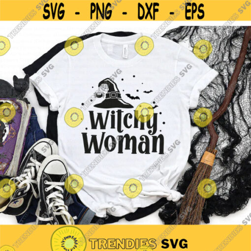 Witchy Woman svg Halloween svg Funny Halloween svg Witch Hat svg Halloween Woman svg dxf png Printable Cut File Sublimation Cricut Design 1178.jpg