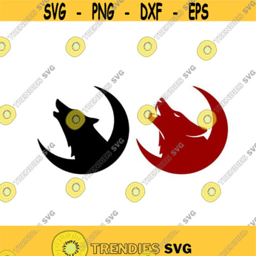 Wolf Moon Animal Cuttable Design SVG PNG DXF eps Designs Cameo File Silhouette Design 255