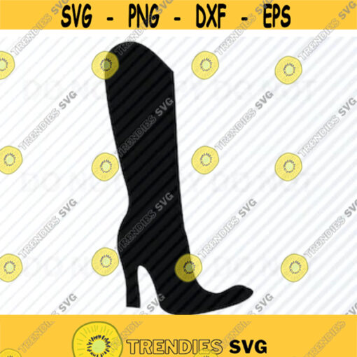 Womans Boots SVG Files For Cricut Western svg Clipart High heeled boots silhouette Files SVG Eps Png Dxf Stencil Clip Art Womans boot Design 339
