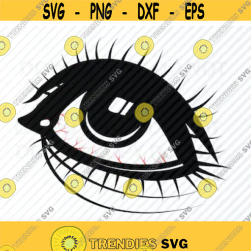 Womans Eye SVG Silhouette Vector Images Clipart Cutting Files SVG Image For Cricut eyeball svg Eps Png Dxf Clip Art eyes images Design 408