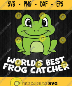 World Is Best Frog Catcher Svg Png Dxf Eps Frog Hunter Clipart Silhouette