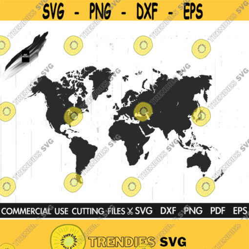World Map SVG World Svg Travel Svg World Map Silhouette Continentd Shape Global Map Cricut Svg Dxf Png Pdf Eps Design 528