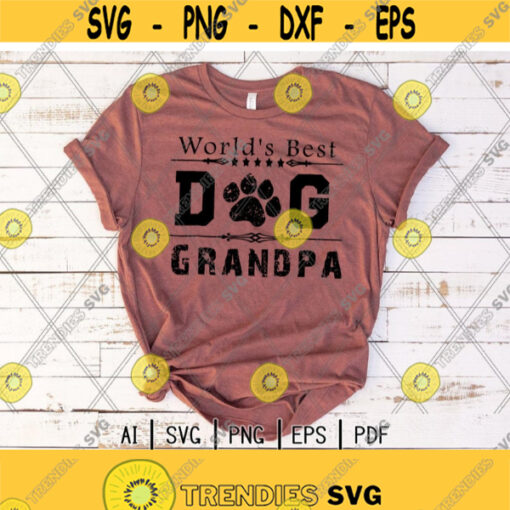 Worlds Best Dog Grandpa svgFathers DayGrandfatherGrandaughterGrandsonDog LoversDigital DownloadPrintSublimation Design 416