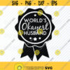 Worlds Okayest Husband Ribbon Banner SVG Files Vector Images Silhouette Funny Clipart SVG Image For Cricut Quote SVG Eps Png Dxf Design 722