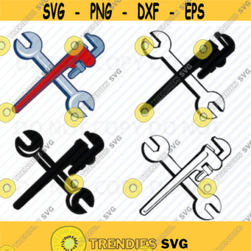 Wrench SVG Files for Cricut Vector Images Silhouette Pipe wrench Bundle Clipart Monkey wrench SVG clip art clipart Eps Png Dxf tools Design 378