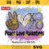 XOXO Sublimation Peace Love Valentines Glitter Sublimation Digital Download Valentines Day Love Macaron Print XOXO Sublimation clipart 721