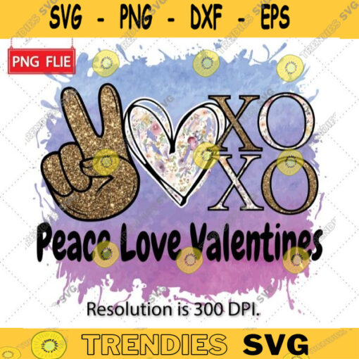 XOXO Sublimation Peace Love Valentines Glitter Sublimation Digital Download Valentines Day Love Macaron Print XOXO Sublimation clipart 721