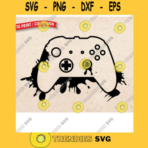 Xbox game controller svg Gamepad Xbox one svg Video game controller Svg Dxf Eps Png Cricut Silhouette cut files splatter