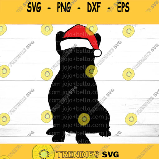 Xmas Dog SVG Dog svg Santa Pug Svg Bulldog and Santa hat Clipart Santa hat Svg Christmas svg cut files Christmas Sublimation Png file