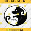 Yin Yang Cat And Dog Svg Couple Matching Cartoon Svg Png Silhouette Cricut File