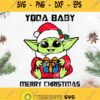 Yoda Baby Merry Christmas Svg Baby Alien Svg Baby Yoda With Gift Svg Merry Christmas Svg