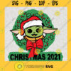 Yoda Baby christmas 2021 svg Baby Yoda with Santa Hat svg