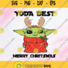 Yoda Best Merry Christmas Svg Baby Yoda Svg