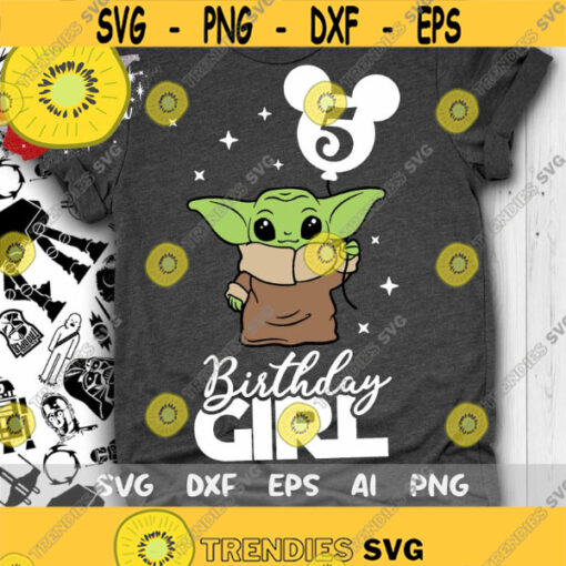 Yoda Fifth Birthday Svg 5th Birthday Yoda Svg Birthday Girl Svg Love You I Do Svg Baby Yoda Svg Cut files Svg Dxf Png Eps Design 271 .jpg