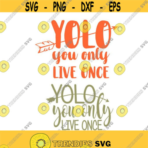 Yolo You only live once Cuttable Design SVG PNG DXF eps Designs Cameo File Silhouette Design 660
