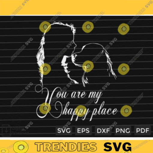 You Are My Happy Place SVG PNG Girl And Dog SVG Custom File Printable File for Cricut Silhouette