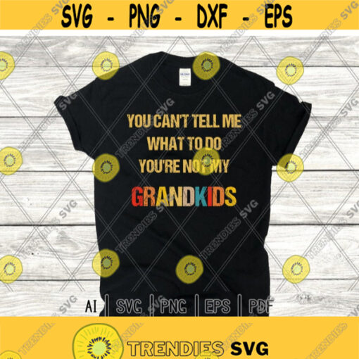 You Cant Tell Me What To Do Youre Not My Grandkids svgGrandma svgGrandpa svgFathers Day svgDigital DownloadPrintSublimation Design 246