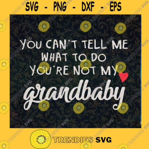 You cant tell me what to do youre not my grandbaby svg png dxf eps digital file Cut File Instant Download Silhouette Vector Clip Art