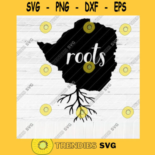 Zimbabwe Roots SVG File Home Native Map Vector SVG Design for Cutting Machine Cut Files for Cricut Silhouette Png Pdf Eps Dxf SVG