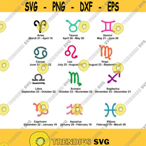 Zodiac Cuttable Design SVG PNG DXF eps Designs Cameo File Silhouette Design 231