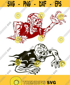 Zombie Monster Halloween Cuttable SVG PNG DXF eps Designs Cameo File Silhouette Design 195